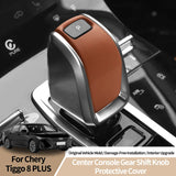 For Chery Tiggo 8 (2019-) Original Leather Center Console Gear Shift Knob Cover Anti Scratch Car Interior Tuning Accessories