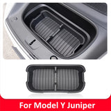 For Tesla Model 3 Y Highland Juniper Car Front Trunk Storage Box TPE Material Organizer Container Front Trunk Accessories Car