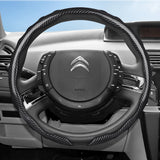 Steering Wheel Cover Carbon Fiber Texture for Citroen