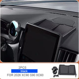 Screen Rear Storage Organizer for Volvo XC60 XC90 Car Interior Accessory LINGLUYANG 2026 s90