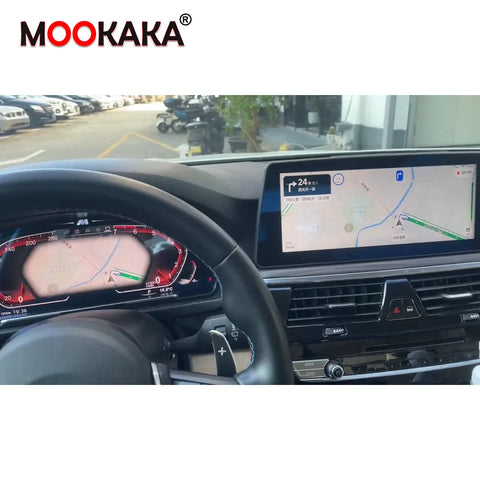 12.3 Inch Digital Instrument Cluster for BMW X5 F15 X6 F16 Android Head Unit Aotsr two screens 256GB Eight Core