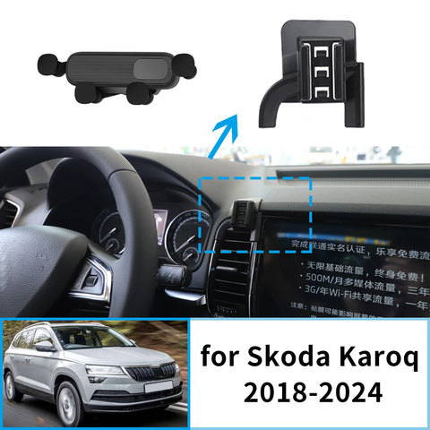 Smart Wireless Charging Phone Mount for Skoda Karoq 2018–2024 Car Phone Holder OEM
