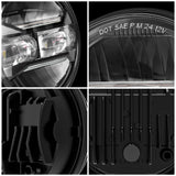 Motorcycle Round 5.75Inch LED Headlight For Harley Honda Shadow VT 600 700 750 1100 VTX 1300 White Drl Hi/Low 5-3/4 Headlamp