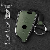Metal and Leather Car Key Case for BMW