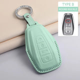 Car Key Case Cover for Geely New Coolray 2023-2025 X6 Emgrand Global Hawk GX7 PU Leather Car Keychain