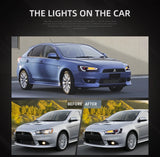 LED Headlights with Dual Beam Projector for Lancer Evo X Car Interior Accessory Vland