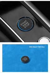 Audi A4L A5 A6L Q5 Q3 A7 Q7 Alcantara Engine Start Button Frame Cover Trim Sticker Decorative Car Interior Accessory