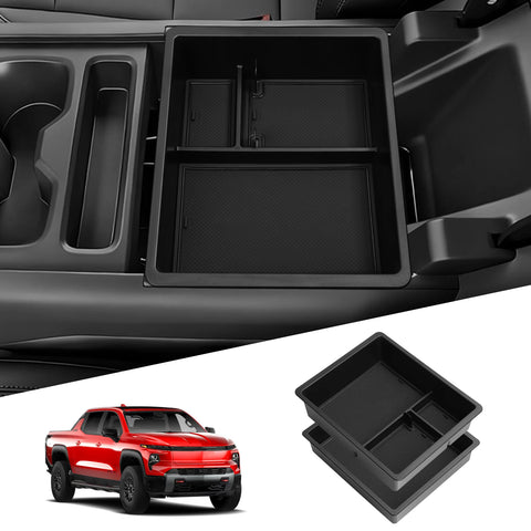 For Chevy Silverado EV GMC Sierra EV 2024 2025 Central Console Armrest Storage Box Car Interior Accessory | Armrest Box Stora