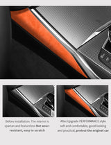 For BMW 2er Two-Door G42 3er i3 G20 G28 4er i4 G23 Center Console Side Trim Sticker Car Interior Accessories Made of Alcantar