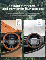 Breathable Leather Steering Wheel Cover for Toyota Car Interior Accessory Hocasen