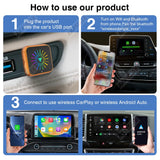 2in1 Wireless CarPlay Android Auto Adapter Universal