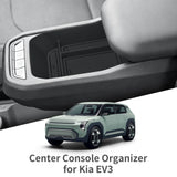 For Kia EV3 2024-2026 Car Armrest Storage Box Accessories Stowing Tidying Center Console Tray Armrest Box Storage Smabee