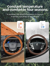 Ultra-Thin Leather Steering Wheel Cover for Toyota Crown Car Interior Accessory Hocasen