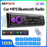 1Din Bluetooth 5.0 MP3 Car Stereo Universal Car Interior Accessory AKAMATE