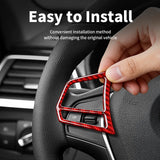 For BMW F30 F32 F34 (2013-2019) Car Steering Wheel Button Panel Trim Sticker Anti Scratch Carbon Fiber Interior Tuning Access