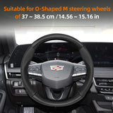 Matte Carbon Fiber Steering Wheel Cover for Cadillac
