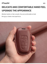 Leather Car Key Case Cover Shell Fob For Hongqi