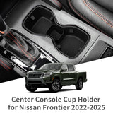 Nissan Frontier 2022-2026 Silicone Water Cup Holder Limiter Fixed Drink Storage Box Tray Car Accessories Black Car Interior A