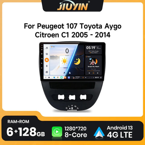 10-Inch Android Head Unit for Peugeot 107 Toyota Aygo C1 Android Head Unit JIUYIN
