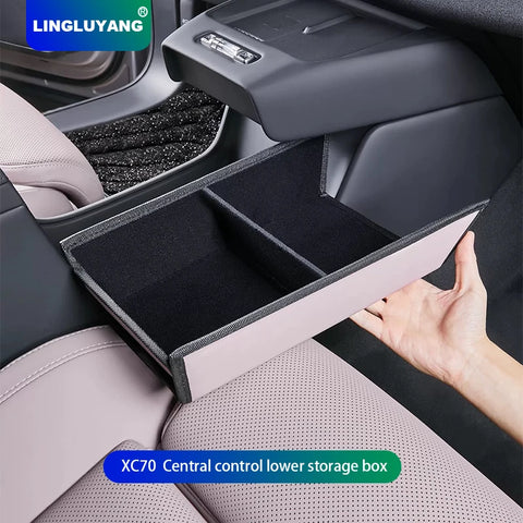 Central Armrest Storage Organizer for Volvo XC70 Car Interior Accessory LINGLUYANG