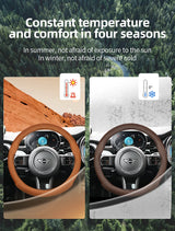 Mini Ultra-Thin Breathable Leather Wheel Cover Car Interior Accessory Hocasen