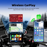 7" Wireless CarPlay GPS Display for Universal Motorcycle Android Head Unit EKIY