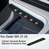 For Zeekr 001 21-25 Car Center Console Button Silicone Pad AC Key Protective Film Scratch-resistant Interior Accessories