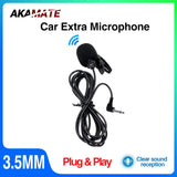External Car Microphone 3.5mm for Universal Radios Car Interior Accessory AKAMATE