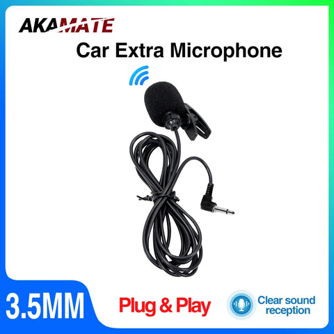 External Car Microphone 3.5mm for Universal Radios Car Interior Accessory AKAMATE