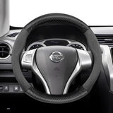 Suede Carbon Fiber Steering Cover for Nissan Car Interior Accessory Hocasen