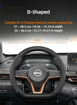 Suede Carbon Fiber Steering Cover for Nissan