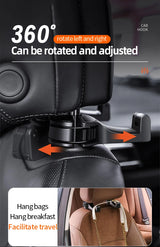 2-in-1 Hidden Headrest Phone Holder and Car Hook Car Interior Accessory OEM