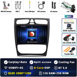 Android 15 2K QLED Head Unit for Mercedes-Benz C-Class 2005–2009