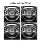 Carbon Fiber Wheel Cover for Peugeot 208 2008 3008 5008 Car Interior Accessory Hocasen