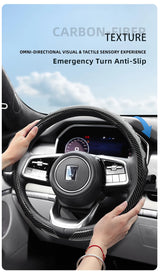 Steering Wheel Cover Carbon Fiber Snap-On for GWM Tank Car Interior Accessory Hocasen