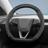 Steering Wheel Cover Suede Carbon for Tesla Model 3 Car Interior Accessory Hocasen