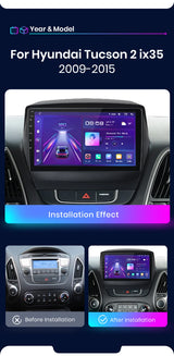 9-Inch Android Multimedia Navigation for Hyundai Tucson 2009-2015 Android Head Unit JIUYIN