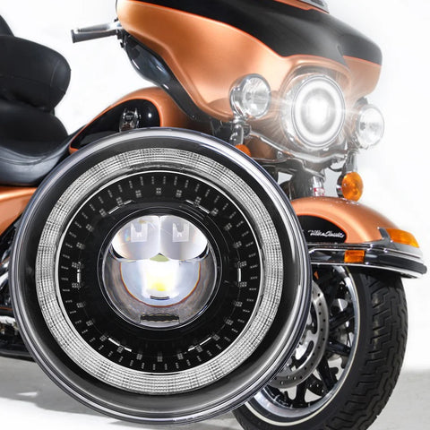 7 inch H4 LED Moto Headlight for Harley Davidsion Softail Slim Fat Boy 7inch Headlights With DRL Hi/Low Led Motorcycle Headla