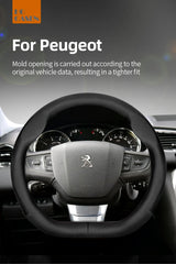 Ultra-Thin Breathable Leather Wheel Cover Peugeot Car Interior Accessory Hocasen