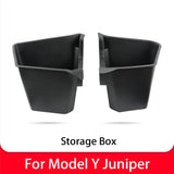 For Tesla Model 3 Y Highland Juniper Rear Trunk Side Storage Box Organizer TPE Car Rear Cargo Side Storage Bin Bucket Car Tru