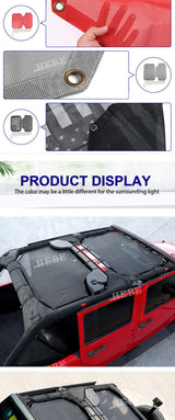 Heat Insulation Roof Sunshade for Jeep Wrangler JK 2007-17 Car Interior Accessory HEBE