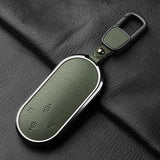 Aluminum Alloy Goatskin Car Key Case Cover For Aito M9 2024
