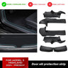 For Tesla New Model 3 Highland Front Rear Door Sill Pad Door Welcome Pedal Threshold Strip  Leather Accessories