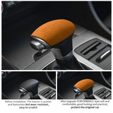 For KIA KX5 Car Gear Shift Lever Boot Cover Protection Decorative Trim Sticker Interior Tuning Accessories Made of Alcantara
