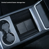 Armrest Upper and Lower Flocking Storage Box Watercup Holder Camera Cover