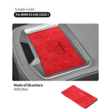 For BMW X3 G45 (2025-) Car Rear Seats Armrest Box Charging Panel Mat Trim Stickers Made of Alcantara Tuning Interior Accessories