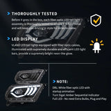 LED Projector Headlights for Ford Mustang 2010-2014 LED Ambient Light Vland