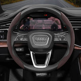 Audi Anti-Slip Suede Steering Wheel Cover Set