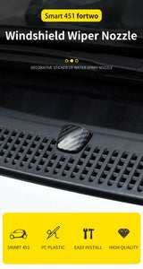 Windshield Wiper Nozzle Cover Trim for Smart Fortwo Car Interior Accessory GMUNI