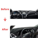 Custom Leather Dashboard Cover for Hyundai Santa Fe 2013–2018 Dashboard Mat CATUSIKI